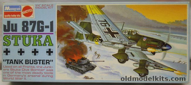 Monogram 1/48 Stuka Ju-87 G-1 Rudel - Blue Box Issue, 6840 plastic model kit